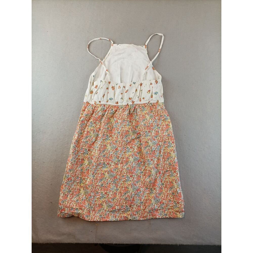 American Eagle White Orange Floral High Neck Mini Dress Size S - Picture 6 of 11